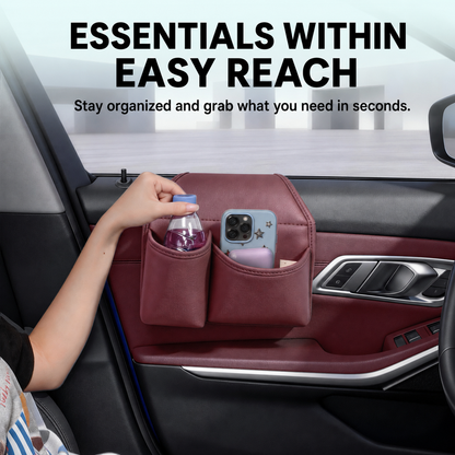 Leather Car Door Storage Pocket Organizer