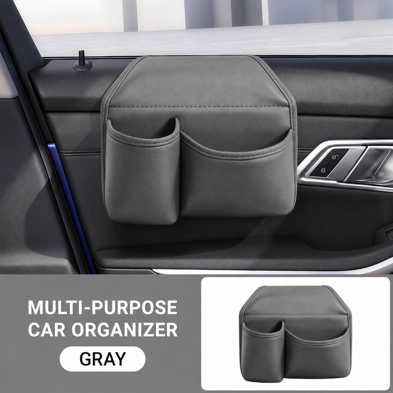 Leather Car Door Storage Pocket Organizer