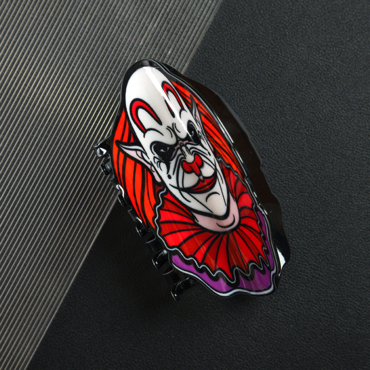 Fun Horror Character Double-Sided Plastic Claw Hair Clips - Halloween Hair Accessories for Women & Men, FallFreshness, Bold Designs for Daily Wear