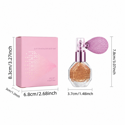 2 PCS Shimmer Glow Face & Body Glitter Spray