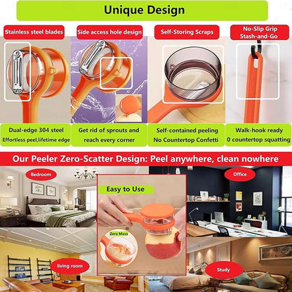 2Pcs Upgraded Ergonomic Vegetable Peeler
