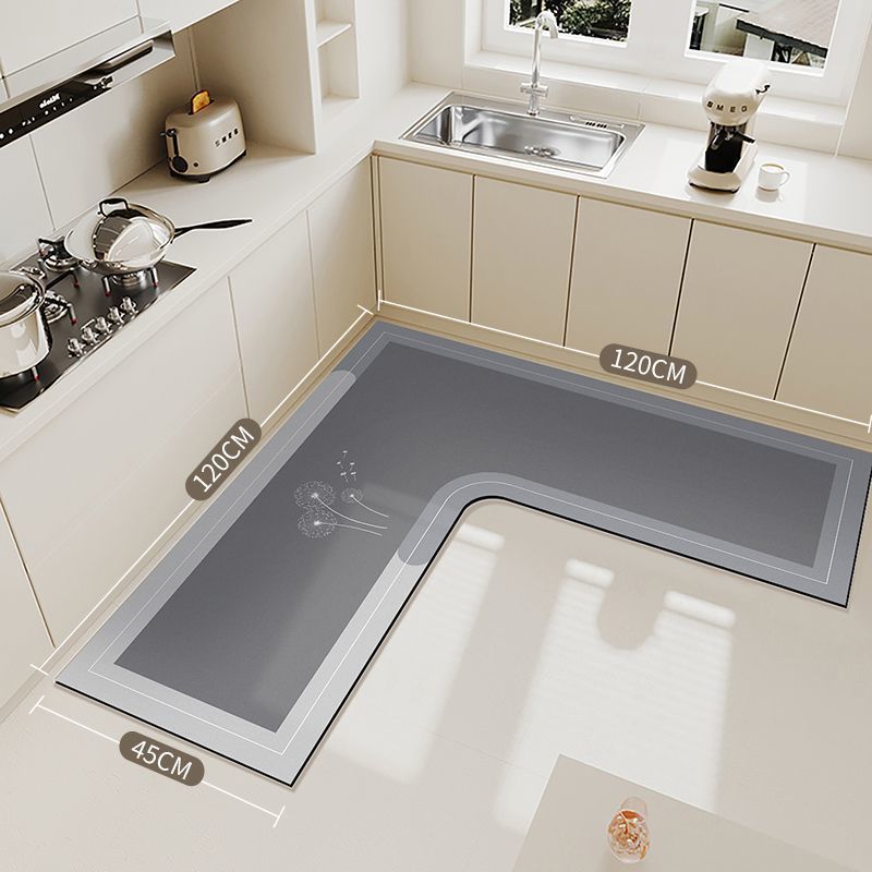 🍳💧L-Shape Diatomite Kitchen Corner Mat | Quickly Absorbs Water and Oil🧽