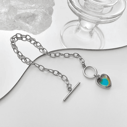MoodShift Color-Changing Heart Necklace & Bracelet Set