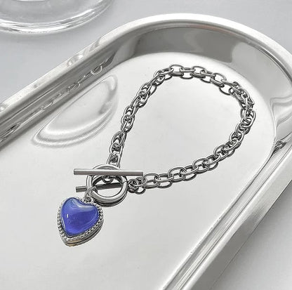 MoodShift Color-Changing Heart Necklace & Bracelet Set