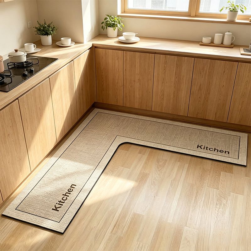 🍳💧L-Shape Diatomite Kitchen Corner Mat | Quickly Absorbs Water and Oil🧽