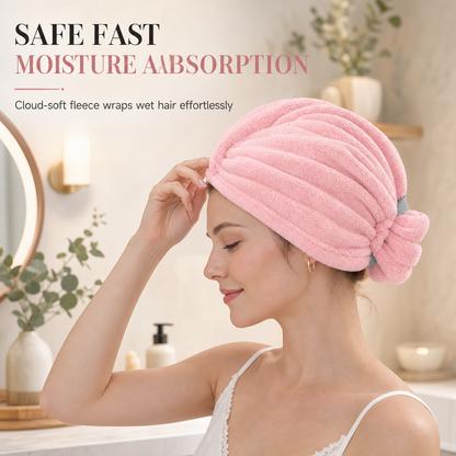 Bubble Plush Hair Towel Wrap – Quick-Dry & Super Absorbent