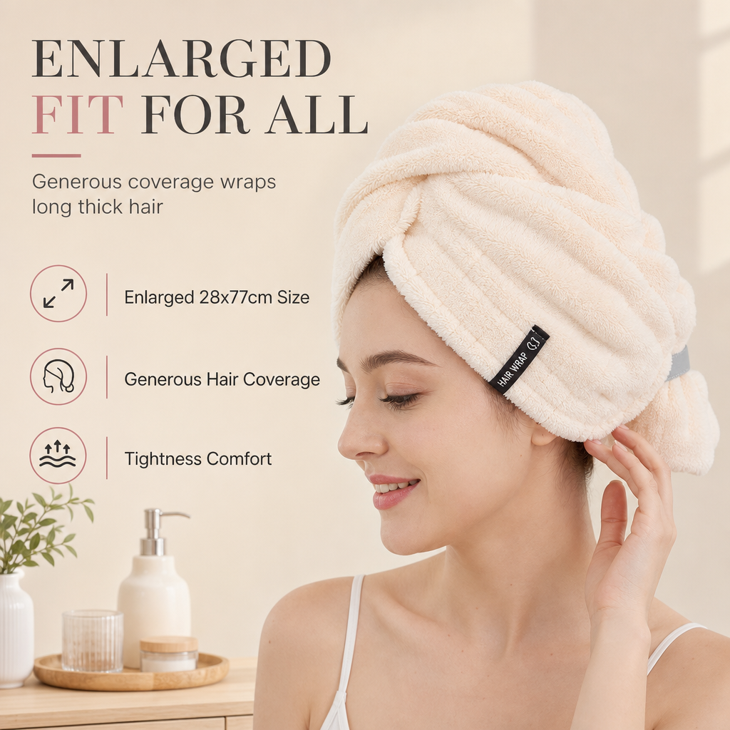 Bubble Plush Hair Towel Wrap – Quick-Dry & Super Absorbent