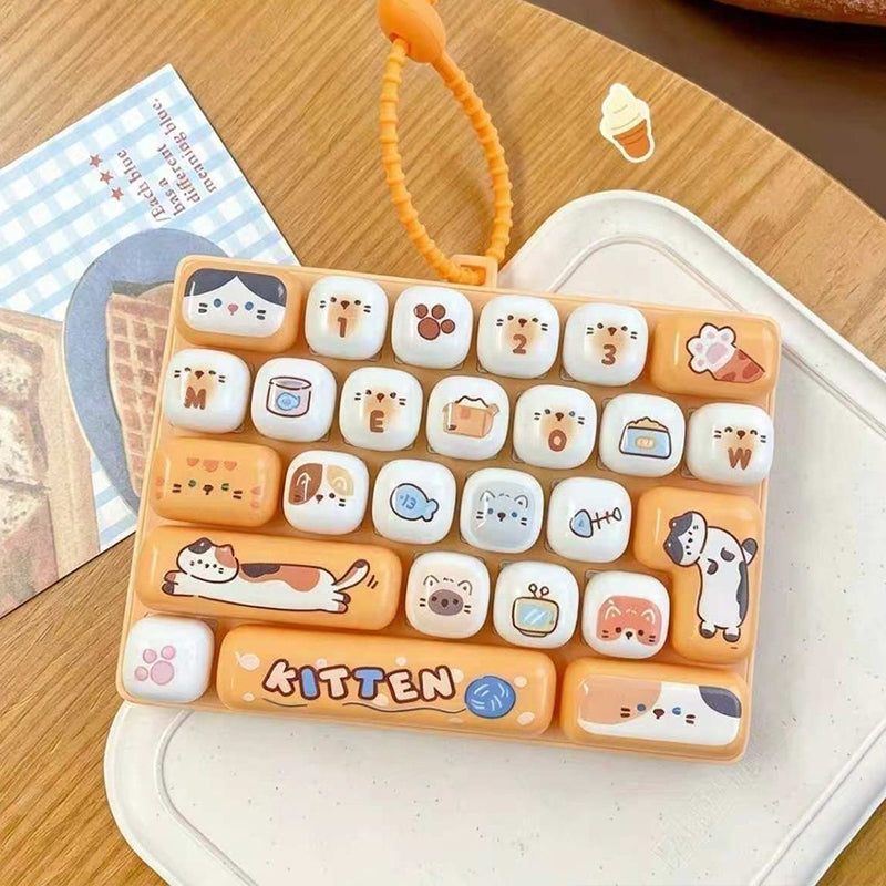 26-Key Mini Mechanical Keyboard Fidget Toy Keychain