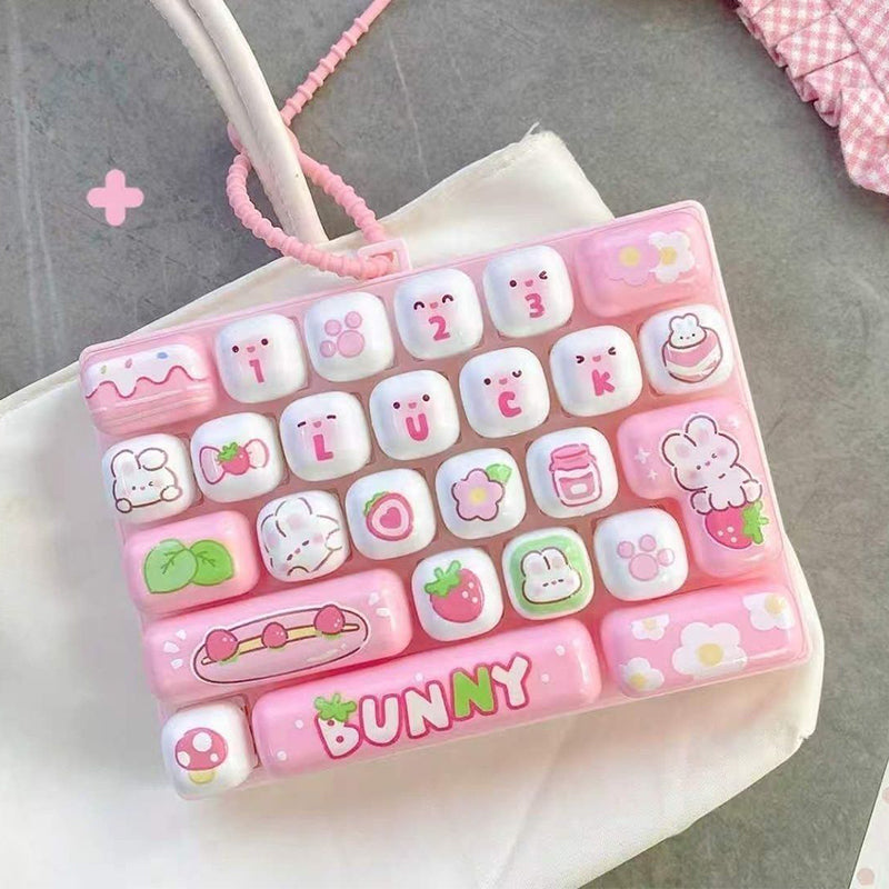 26-Key Mini Mechanical Keyboard Fidget Toy Keychain