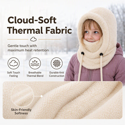 Kids' Cozy Fleece Hooded Scarf