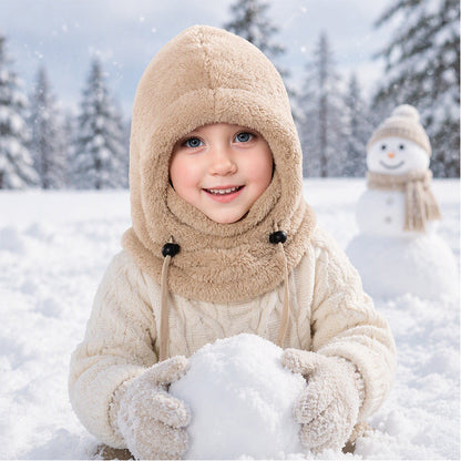 Kids' Cozy Fleece Hooded Scarf