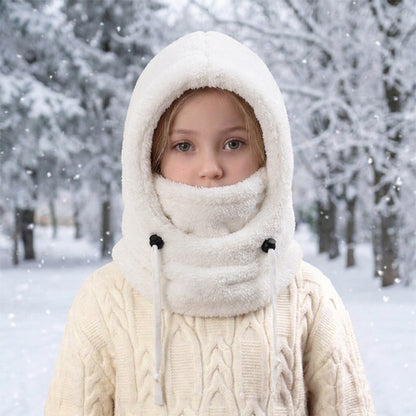 Kids' Cozy Fleece Hooded Scarf