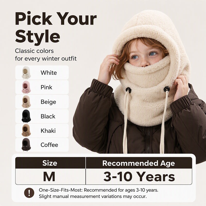 Kids' Cozy Fleece Hooded Scarf