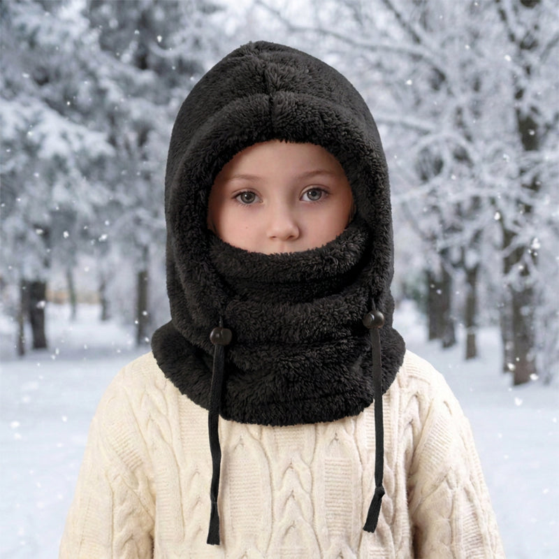 Kids' Cozy Fleece Hooded Scarf