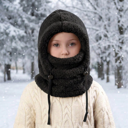 Kids' Cozy Fleece Hooded Scarf